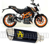 Auspuffendstück Mit Geräuschzulassung Thunder Aluminium Schwarz Edelstahl - Arrow Special Parts Kompatibel Mit Ktm 390 Duke (2013-2016)
