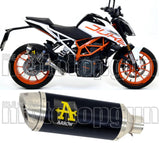 Auspuffendstück Mit Geräuschzulassung Thunder Aluminium Schwarz Edelstahl - Arrow Special Parts Kompatibel Mit Ktm Rc 390 (2017-2020)