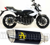Exhaust Tip With Noise Certification Thunder Black Aluminium Stainless Steel - Arrow Special Parts Compatible With Yamaha Xj6 Diversion (2009-2015)