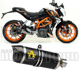 Auspuffendstück Mit Geräuschzulassung Thunder Aluminium Schwarz Carbon - Arrow Special Parts Kompatibel Mit Ktm 390 Duke (2013-2016)