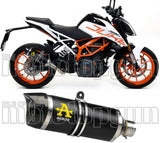 Auspuffendstück Mit Geräuschzulassung Thunder Aluminium Schwarz Carbon - Arrow Special Parts Kompatibel Mit Ktm Rc 125 (2017-2020)