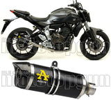 Auspuffendstück Mit Geräuschzulassung Thunder Aluminium Schwarz Carbon - Arrow Special Parts Kompatibel Mit Yamaha Tracer 700 (2016-2019)