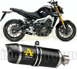 Auspuffendstück Mit Geräuschzulassung Thunder Aluminium Schwarz Carbon - Arrow Special Parts Kompatibel Mit Yamaha Tracer 900 Gt (2018-2020)