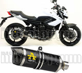 Auspuffendstück Mit Geräuschzulassung Thunder Aluminium Schwarz Carbon - Arrow Special Parts Kompatibel Mit Yamaha Xj6 Diversion (2009-2015)