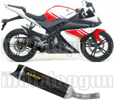 Auspuffendstück Mit Geräuschzulassung Thunder Aluminium Schwarz Carbon - Arrow Special Parts Kompatibel Mit Yamaha Yzf-R 125 (2008-2013)