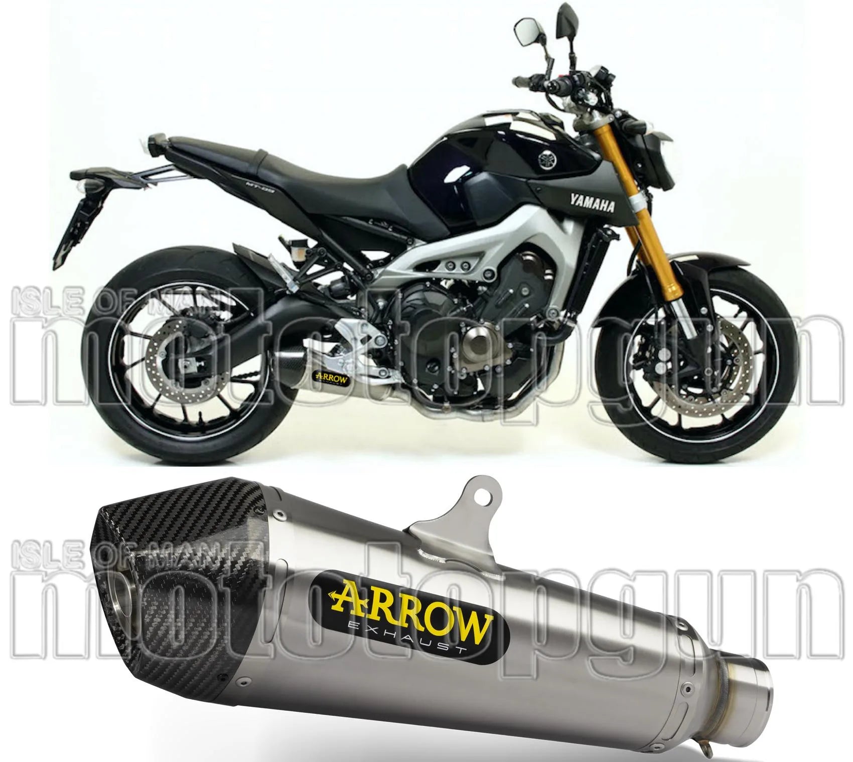 Auspuffendstück Mit Geräuschzulassung X-Kone Nichrom Carbon - Arrow Special Parts Kompatibel Mit Yamaha Mt-09 Tracer (2015-2020)