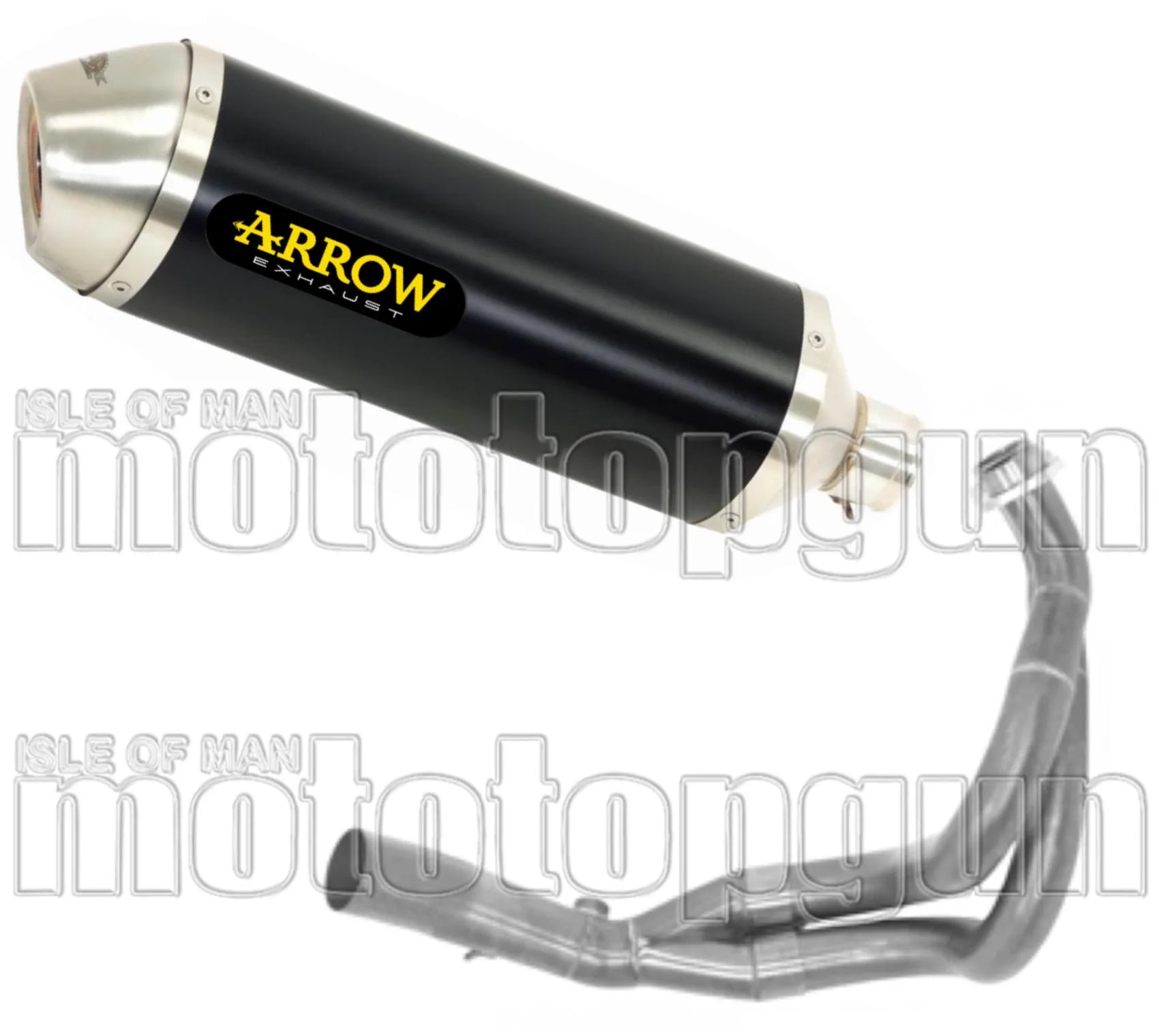 Komplette Abgasanlage Mit Katalysator Und Geräuschzulassung Race-Tech Aluminium Schwarz Edelstahl - Arrow Special Parts Kompatibel Mit Kawasaki Ninja 650 (2017-2020)