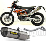 Complete Catalytic Exhaust System With Sound Certification Race-Tech Titanium Carbon - Arrow Special Parts Compatible With Ktm 690 Enduro R (2019-2024)