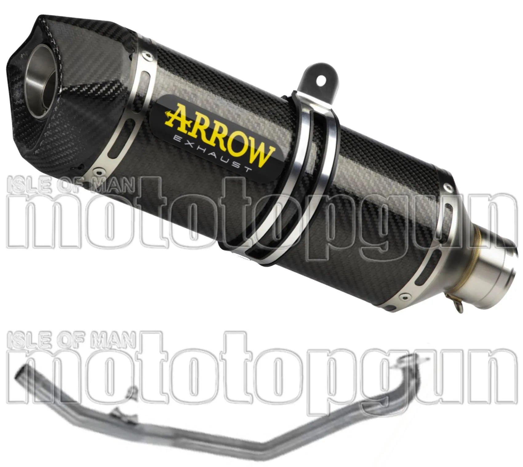 Komplette Abgasanlage Mit Katalysator Und Geräuschzulassung Race-Tech Carbon Carbon - Arrow Special Parts Kompatibel Mit Kawasaki Ninja 650 (2017-2020)