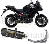 Komplette Abgasanlage Mit Katalysator Und Geräuschzulassung Race-Tech Carbon Carbon - Arrow Special Parts Kompatibel Mit Kawasaki Versys 650 (2017-2022)