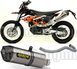 Komplette Abgasanlage Mit Katalysator Und Geräuschzulassung Race-Tech Aluminium Carbon - Arrow Special Parts Kompatibel Mit Ktm 690 Enduro R (2019-2024)