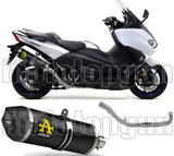 Komplette Abgasanlage Mit Katalysator Und Geräuschzulassung Race-Tech Aluminium Schwarz Carbon - Arrow Special Parts Kompatibel Mit Yamaha Xp 530 T-Max (2017-2019)