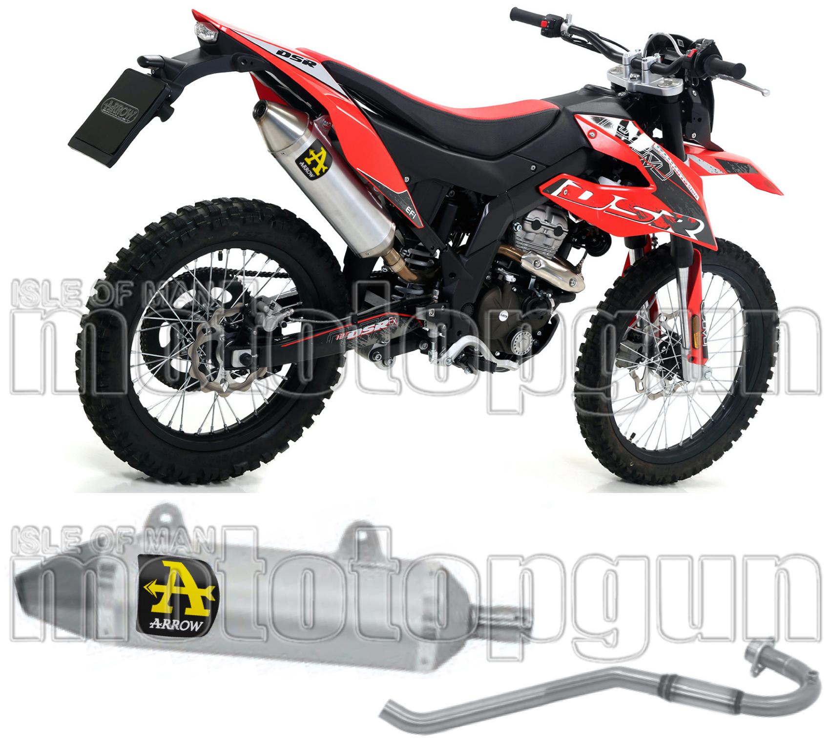 Complete Catalytic Exhaust System With Sound Certification Thunder Aluminium Stainless Steel - Arrow Special Parts Compatible With Um Dsr Ex 125 (2018-2020)