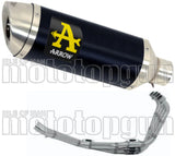 Komplette Abgasanlage Mit Katalysator Und Geräuschzulassung Thunder Aluminium Schwarz Edelstahl - Arrow Special Parts Kompatibel Mit Honda Cb 650 R (2019-2023)