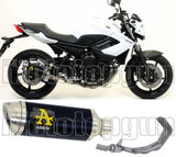 Komplette Abgasanlage Mit Katalysator Und Geräuschzulassung Thunder Aluminium Schwarz Edelstahl - Arrow Special Parts Kompatibel Mit Yamaha Xj6 Diversion (2009-2015)