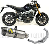 Komplette Abgasanlage Mit Katalysator Und Geräuschzulassung Thunder Aluminium Carbon - Arrow Special Parts Kompatibel Mit Yamaha Tracer 900 Gt (2018-2020)
