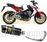 Komplette Abgasanlage Mit Katalysator Und Geräuschzulassung Thunder Aluminium Schwarz Carbon - Arrow Special Parts Kompatibel Mit Honda Cbr 650 F (2014-2018)