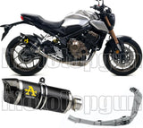 Komplette Abgasanlage Mit Katalysator Und Geräuschzulassung Thunder Aluminium Schwarz Carbon - Arrow Special Parts Kompatibel Mit Honda Cb 650 R (2019-2023)