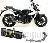 Komplette Abgasanlage Mit Katalysator Und Geräuschzulassung Thunder Aluminium Schwarz Carbon - Arrow Special Parts Kompatibel Mit Yamaha Xj6 Diversion (2009-2015)