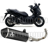 Complete Catalytic Exhaust System With Sound Certification Urban Black Aluminium Stainless Steel Black - Arrow Special Parts Compatible With Honda Forza 125 (2017-2020)