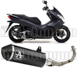 Complete Catalytic Exhaust System With Sound Certification Urban Black Aluminium Stainless Steel Black - Arrow Special Parts Compatible With Honda Pcx 125 (2017)