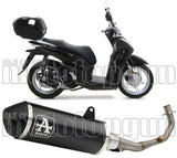 Komplette Abgasanlage Mit Katalysator Und Geräuschzulassung Urban Aluminium Schwarz Edelstahl Schwarz - Arrow Special Parts Kompatibel Mit Honda Sh 150 I (2020-2023)