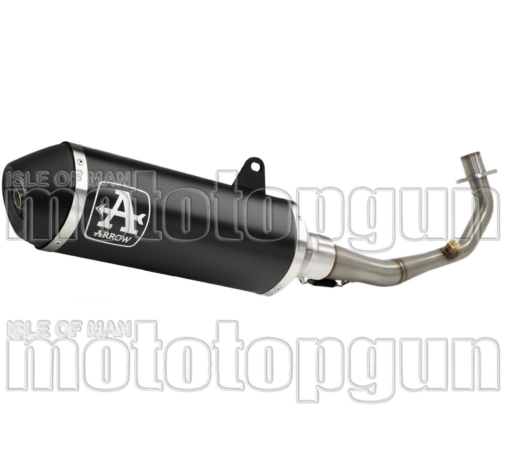 Complete Catalytic Exhaust System With Sound Certification Urban Black Aluminium Stainless Steel Black - Arrow Special Parts Compatible With Piaggio Medley 150 S Abs (2020-2024)