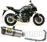 Komplette Abgasanlage Mit Katalysator Und Geräuschzulassung Thunder Aluminium Carbon - Arrow Special Parts Kompatibel Mit Yamaha Tracer 7 (2021-2024)