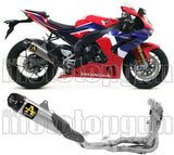 Komplette Abgasanlage Mit Katalysator Und Geräuschzulassung Works Nichrom Schwarz Carbon - Arrow Special Parts Kompatibel Mit Yamaha Mt-07 (2021-2024)