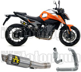 Komplette Auspuffanlage Ohne Katalysator Und Mit Geräuschzulassung Gp2 Gp-2 Titan Edelstahl - Arrow Special Parts Kompatibel Mit Ktm 790 Duke (2023)