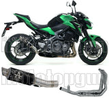 Komplette Auspuffanlage Ohne Katalysator Und Mit Geräuschzulassung Gp2 Gp-2 Nichrom Schwarz Edelstahl - Arrow Special Parts Kompatibel Mit Kawasaki Z 900 (2017-2019)