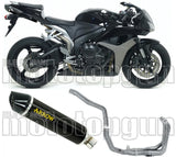 Komplette Auspuffanlage Ohne Katalysator Und Mit Geräuschzulassung Indy-Race Aluminium Schwarz Carbon - Arrow Special Parts Kompatibel Mit Honda Cbr 600 Rr (2007-2008)