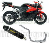 Komplette Auspuffanlage Ohne Katalysator Und Mit Geräuschzulassung Indy-Race Aluminium Schwarz Carbon - Arrow Special Parts Kompatibel Mit Honda Cbr 600 Rr (2009-2012)