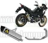 Komplette Auspuffanlage Ohne Katalysator Und Mit Geräuschzulassung Maxi Race-Tech Aluminium Carbon - Arrow Special Parts Kompatibel Mit Honda Crf 1100 L Africa Twin (2020-2023)
