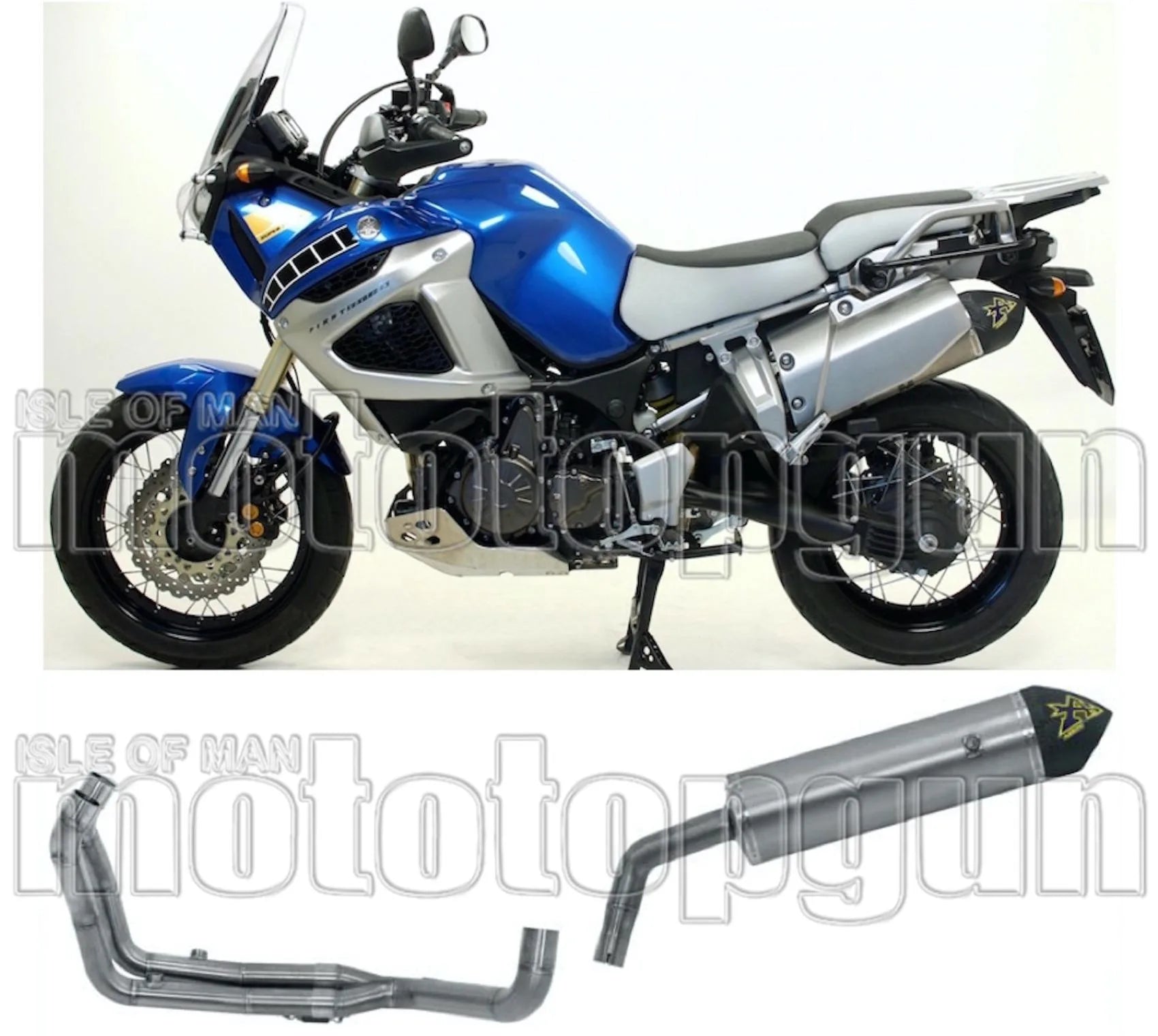 Komplette Auspuffanlage Ohne Katalysator Und Mit Geräuschzulassung Maxi Race-Tech Aluminium Carbon - Arrow Special Parts Kompatibel Mit Yamaha Xt 1200 Z Super Ténéré (2010-2020)