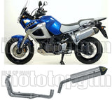 Komplette Auspuffanlage Ohne Katalysator Und Mit Geräuschzulassung Maxi Race-Tech Aluminium Carbon - Arrow Special Parts Kompatibel Mit Yamaha Xt 1200 Z Super Ténéré (2010-2020)