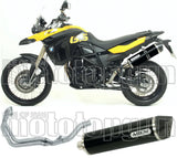 Komplette Auspuffanlage Ohne Katalysator Und Mit Geräuschzulassung Maxi Race-Tech Aluminium Schwarz Carbon - Arrow Special Parts Kompatibel Mit Bmw F 800 Gs (2008-2016)