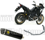 Komplette Auspuffanlage Ohne Katalysator Und Mit Geräuschzulassung Maxi Race-Tech Aluminium Schwarz Carbon - Arrow Special Parts Kompatibel Mit Honda Crf 1100 L Africa Twin (2020-2023)