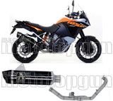 Komplette Auspuffanlage Ohne Katalysator Und Mit Geräuschzulassung Maxi Race-Tech Aluminium Schwarz Carbon - Arrow Special Parts Kompatibel Mit Ktm 1290 Super Adventure (2017-2020)