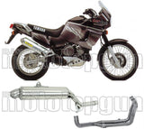 Komplette Auspuffanlage Ohne Katalysator Und Mit Geräuschzulassung Paris Dacar Edelstahl Edelstahl - Arrow Special Parts Kompatibel Mit Yamaha Xtz 750 Super Ténéré (1989-1994)
