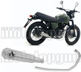 Komplette Auspuffanlage Ohne Katalysator Und Mit Geräuschzulassung Pro-Race Nichrom Edelstahl - Arrow Special Parts Kompatibel Mit Brixton Bx 125 X (2019-2020)