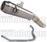 Complete Non-Catalytic Exhaust System With Sound Certification Pro-Race Nichrom Stainless Steel - Arrow Special Parts Compatible With Kawasaki Z 400 (2019-2020)