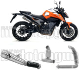 Komplette Auspuffanlage Ohne Katalysator Und Mit Geräuschzulassung Pro-Race Nichrom Edelstahl - Arrow Special Parts Kompatibel Mit Ktm 790 Duke (2018-2020)