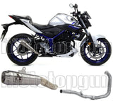 Komplette Auspuffanlage Ohne Katalysator Und Mit Geräuschzulassung Pro-Race Nichrom Edelstahl - Arrow Special Parts Kompatibel Mit Yamaha Mt-03 (2016-2017)