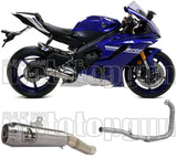 Komplette Auspuffanlage Ohne Katalysator Und Mit Geräuschzulassung Pro-Race Nichrom Edelstahl - Arrow Special Parts Kompatibel Mit Yamaha Yzf-R6 (2017-2021)