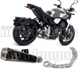 Komplette Auspuffanlage Ohne Katalysator Und Mit Geräuschzulassung Pro-Race Nichrom Schwarz Edelstahl - Arrow Special Parts Kompatibel Mit Honda Cb 1000 R (2018-2024)