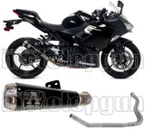 Komplette Auspuffanlage Ohne Katalysator Und Mit Geräuschzulassung Pro-Race Nichrom Schwarz Edelstahl - Arrow Special Parts Kompatibel Mit Kawasaki Z 400 (2019-2020)