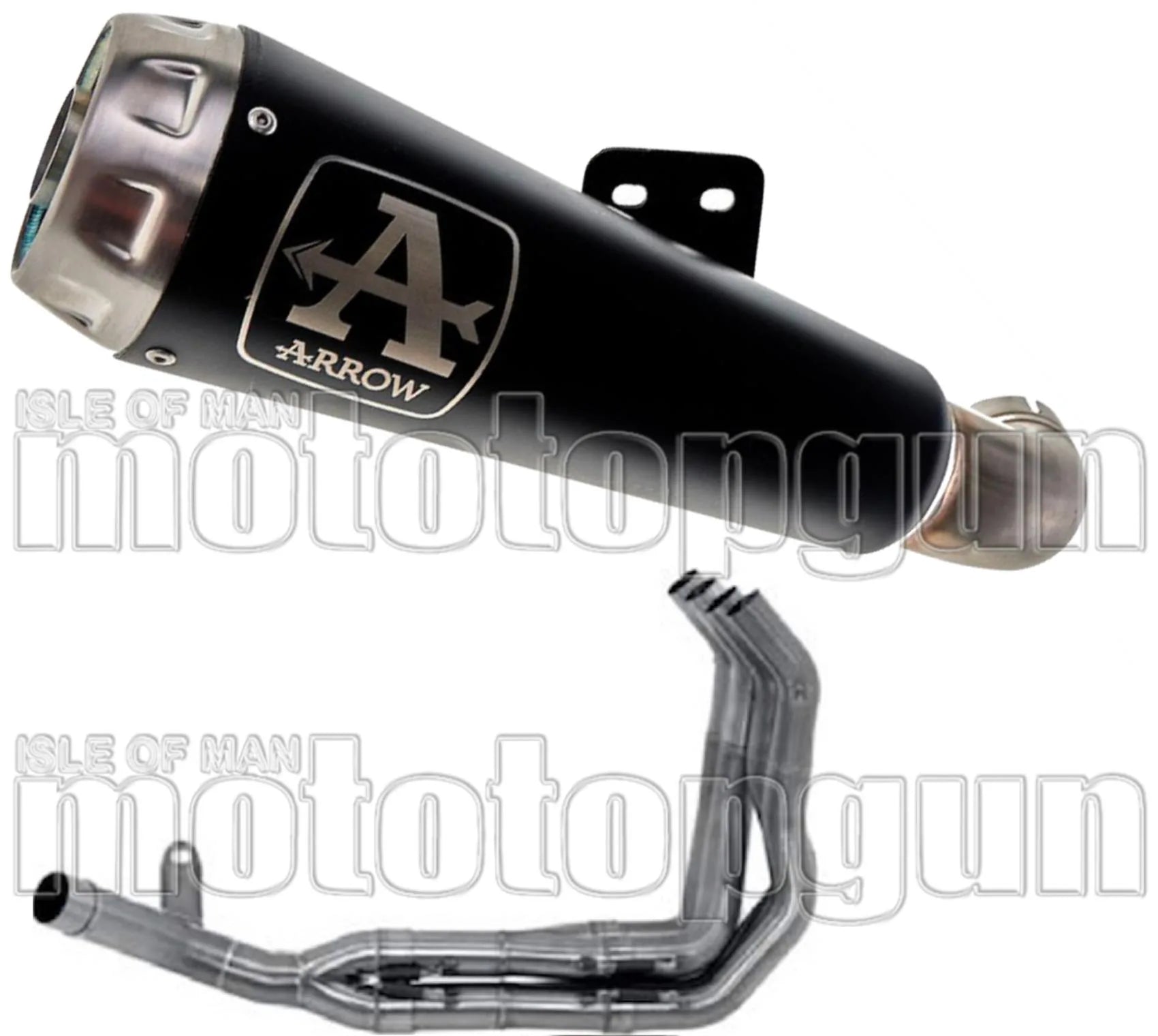 Komplette Auspuffanlage Ohne Katalysator Und Mit Geräuschzulassung Pro-Race Nichrom Schwarz Edelstahl - Arrow Special Parts Kompatibel Mit Kawasaki Z 900 (2017-2019)
