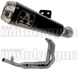 Komplette Auspuffanlage Ohne Katalysator Und Mit Geräuschzulassung Pro-Race Nichrom Schwarz Edelstahl - Arrow Special Parts Kompatibel Mit Kawasaki Z 900 (2017-2019)