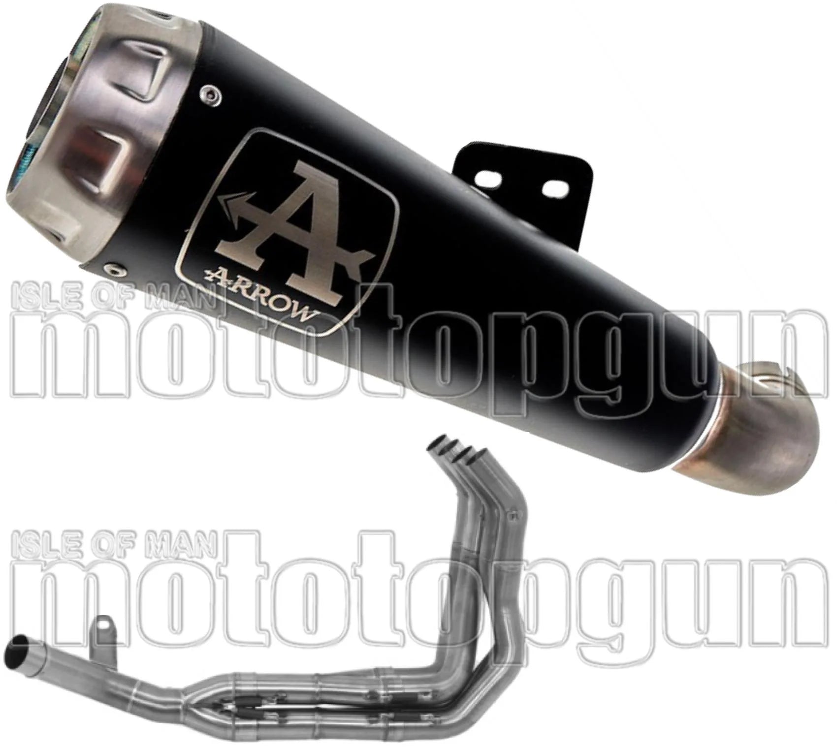 Komplette Auspuffanlage Ohne Katalysator Und Mit Geräuschzulassung Pro-Race Nichrom Schwarz Edelstahl - Arrow Special Parts Kompatibel Mit Kawasaki Z 900 (2020-2024)
